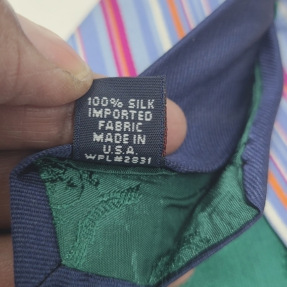 Tommy Hilfiger | Men's Lot of Two Mixed Print Silk Vintage Neckties - Picture 4 of 13